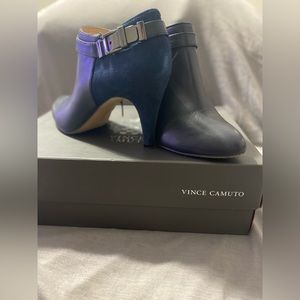 Vince Camuto Dark Navy Nappa/True Suede Bootie’s
